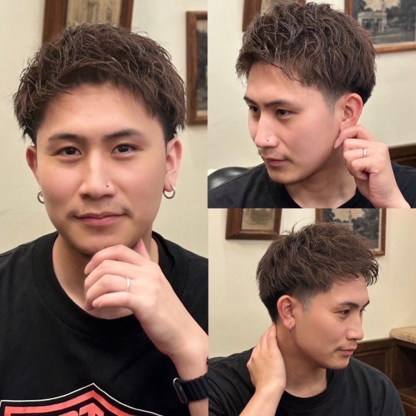 ペタンコ頭を解消。新橋のポイントアイロンパーマ