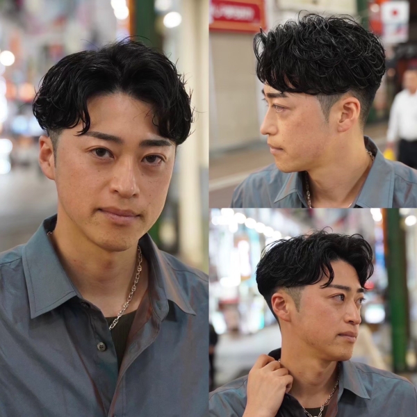 刈り上げすぎない品格。新橋の大人ローフェードカット