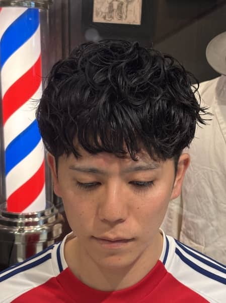シャドウパーマ　梅田/難波/barber