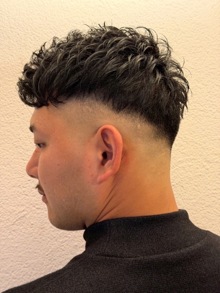 アイロンパーマ×フェード