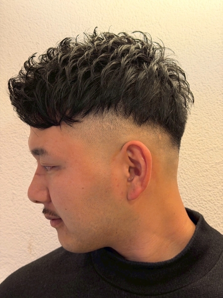 アイロンパーマ×フェード
