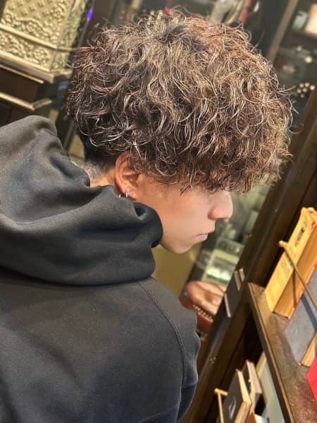【仙台】スパイラルパーマ刈り上げマッシュ