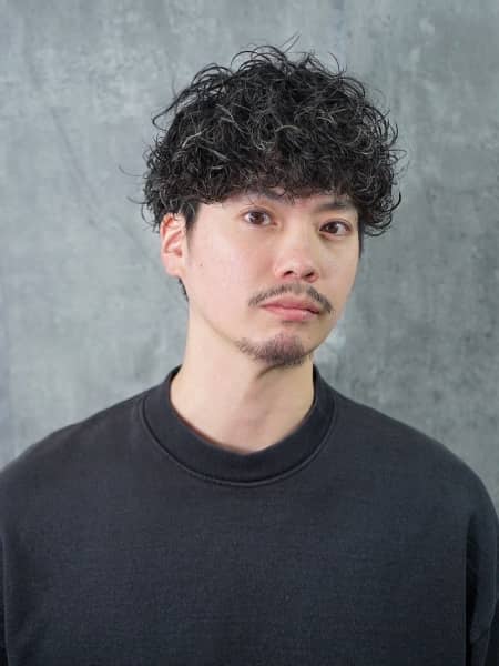 メンズパーマ/シャドウマッシュ/マッシュ ＜理容室＞