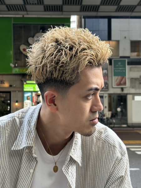テーパーフェード×スパイキーショート