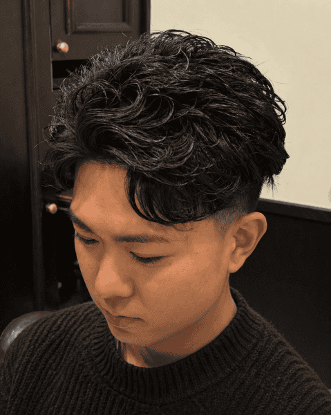 フェザーショートパーマ