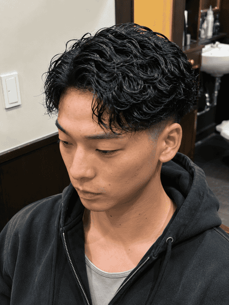 サーフカールバックパーマ
