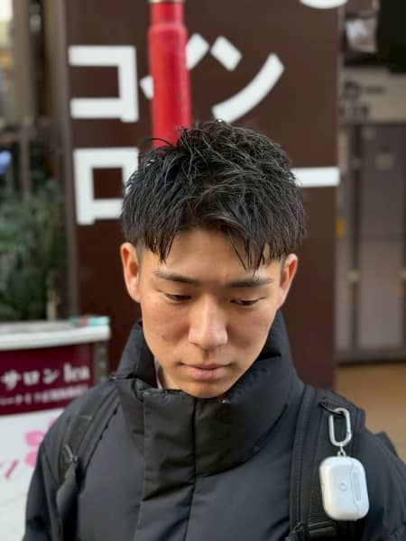 ツーブロックショート