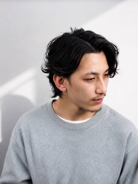 シャドウパーマ/7.3スタイル〈理容室〉