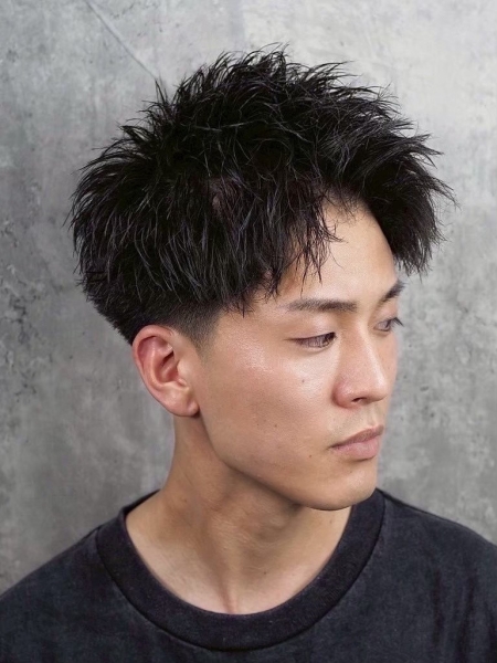 ナチュラルアップバングショート