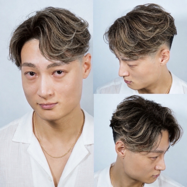 直毛・硬毛でも自然に流れる！話題のフェザーパーマ