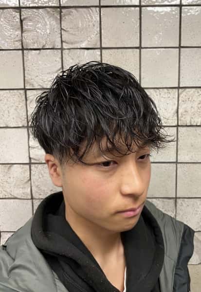 波巻きパーマ