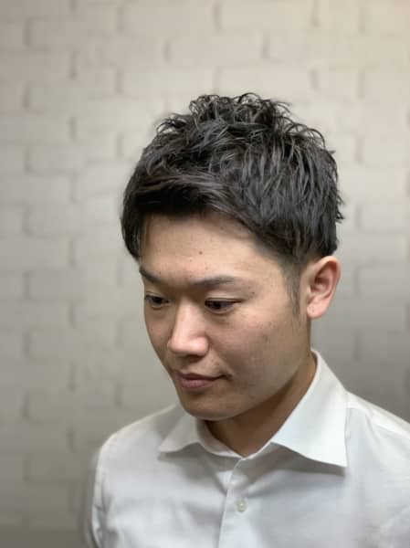 ツーブロック×形状記憶パーマ