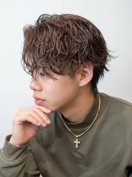 日系狼尾感濕束紋理