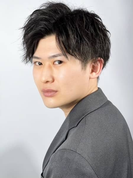 無造作ツイストスパイキーマッシュ【好感度抜群のメンズパーマスタイル】