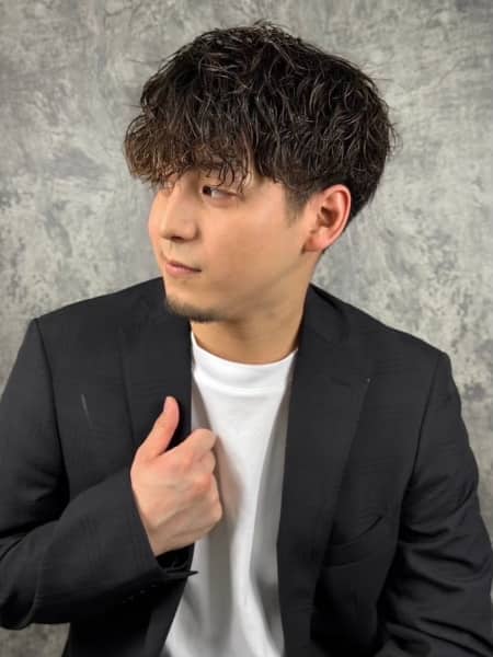 ニュアンスパーマ×マッシュショート