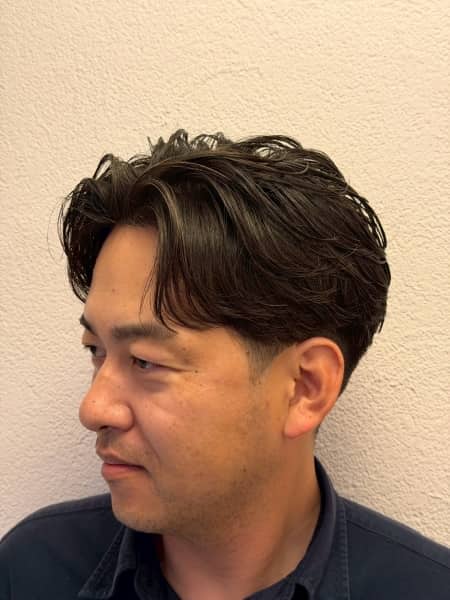 七三ツーブロックニュアンスパーマ