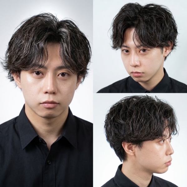 8月の抜け感スタイル！センターパートニュアンスパーマ